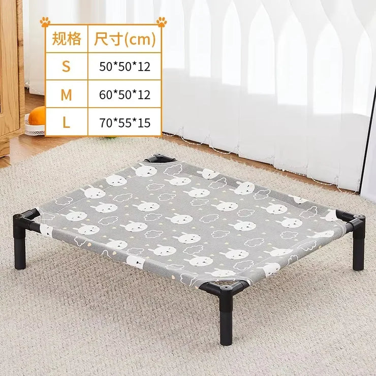 Elevated Portable Pet Bed – Foldable & Washable Cat & Dog Cot
