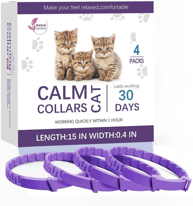 Adjustable Calming Pet Collar – Reduces Anxiety for Cats & Dogs