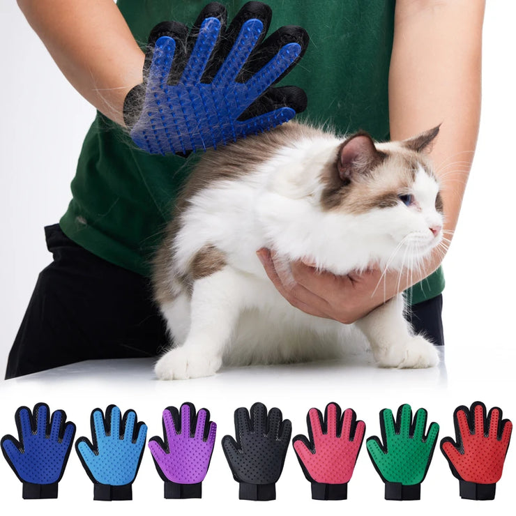 Pet Grooming Glove – Deshedding & Massage Brush for Cats & Dogs
