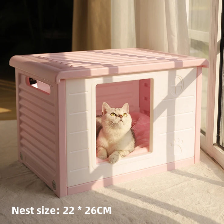 HOOPET Outdoor Rainproof Cat House & Dog Kennel