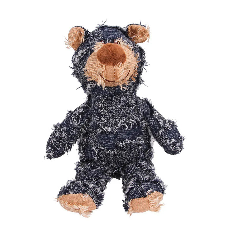 Plush Teddy Bear Dog Toy – Interactive Chew & Squeak for Teeth Cleaning
