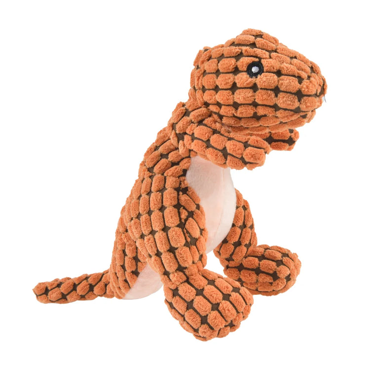 Plush Dinosaur Pet Toy – Interactive Chew Toy for Small Dogs & Cats