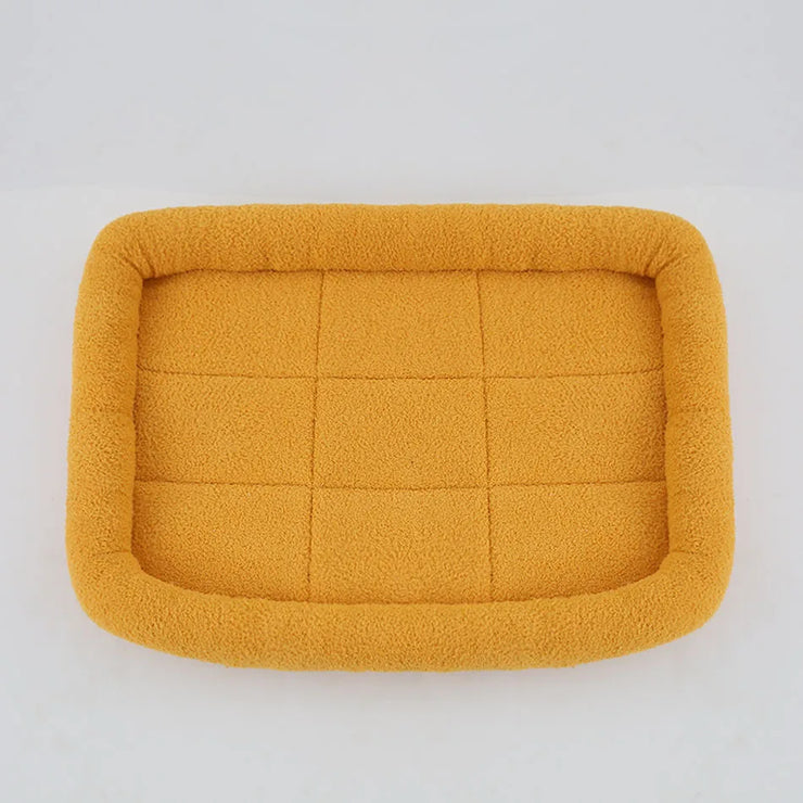 Soft Plush Pet Bed – Square Cat & Dog Sleep Cushion