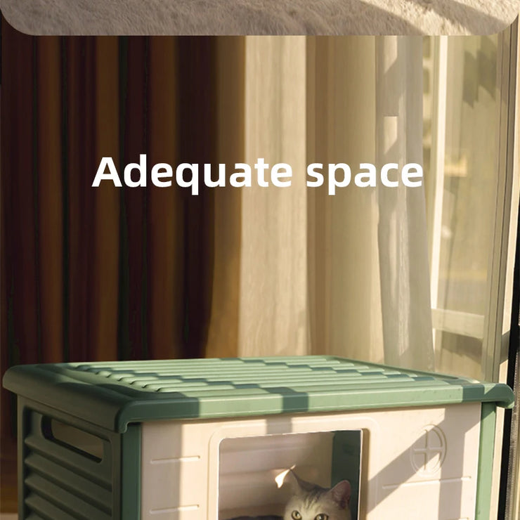 HOOPET Outdoor Rainproof Cat House & Dog Kennel