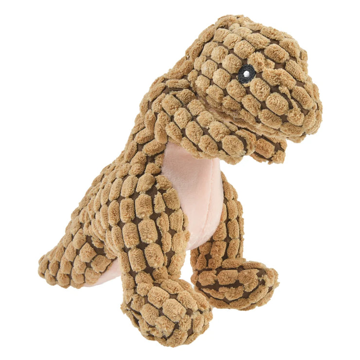 Plush Dinosaur Pet Toy – Interactive Chew Toy for Small Dogs & Cats