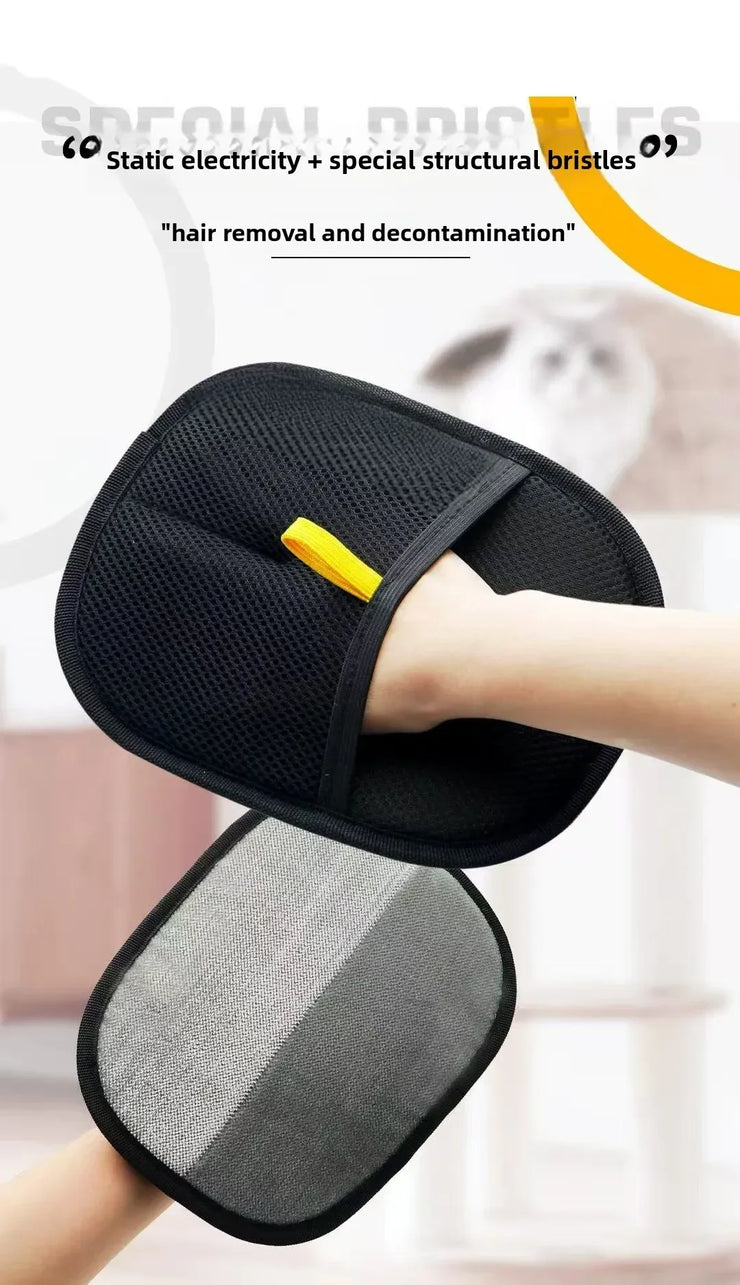 Anti-Static Pet Grooming Gloves – Hair Removal for Cats & Dogs