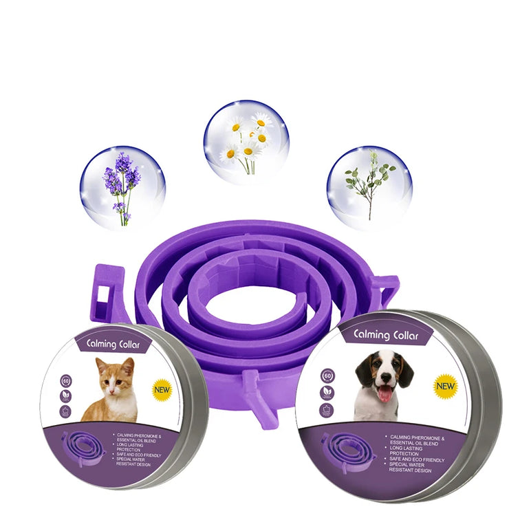 Adjustable Calming Pet Collar – Anxiety-Reducing for Cats & Dogs