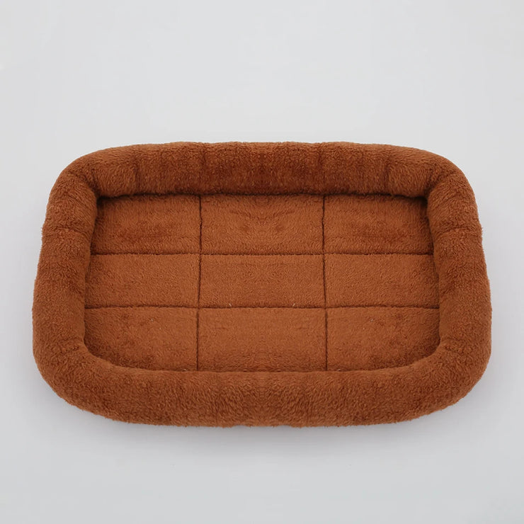 Soft Plush Pet Bed – Square Cat & Dog Sleep Cushion