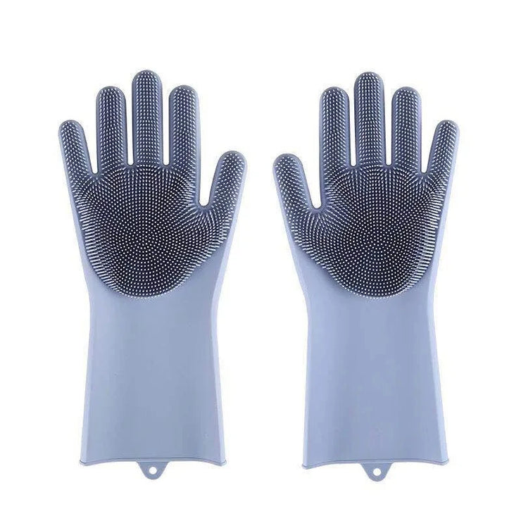 Silicone Pet Bathing & Hair Removal Gloves – For Cats & Dogs
