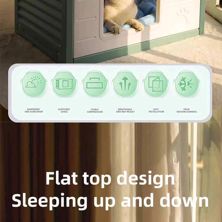 HOOPET Outdoor Rainproof Cat House & Dog Kennel