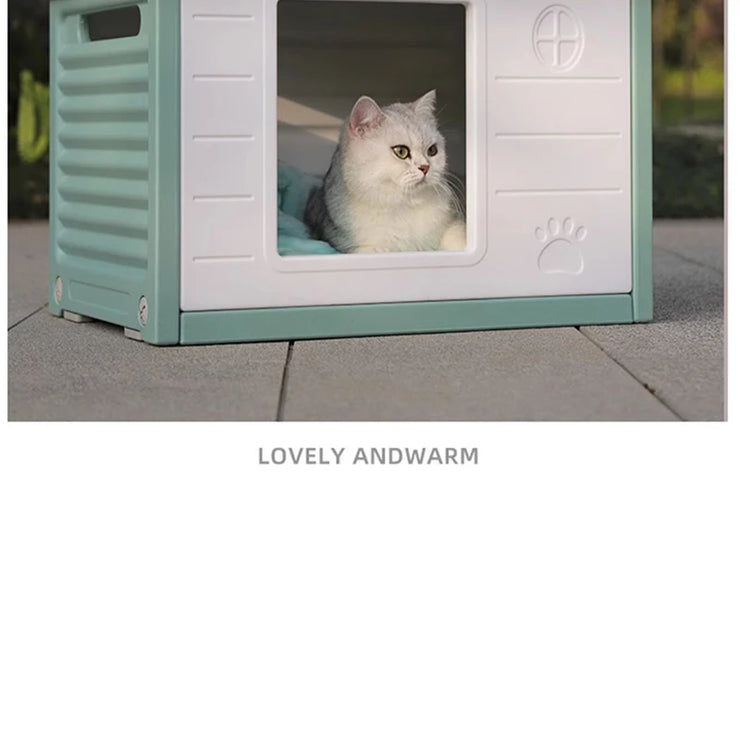 HOOPET Outdoor Rainproof Cat House & Dog Kennel