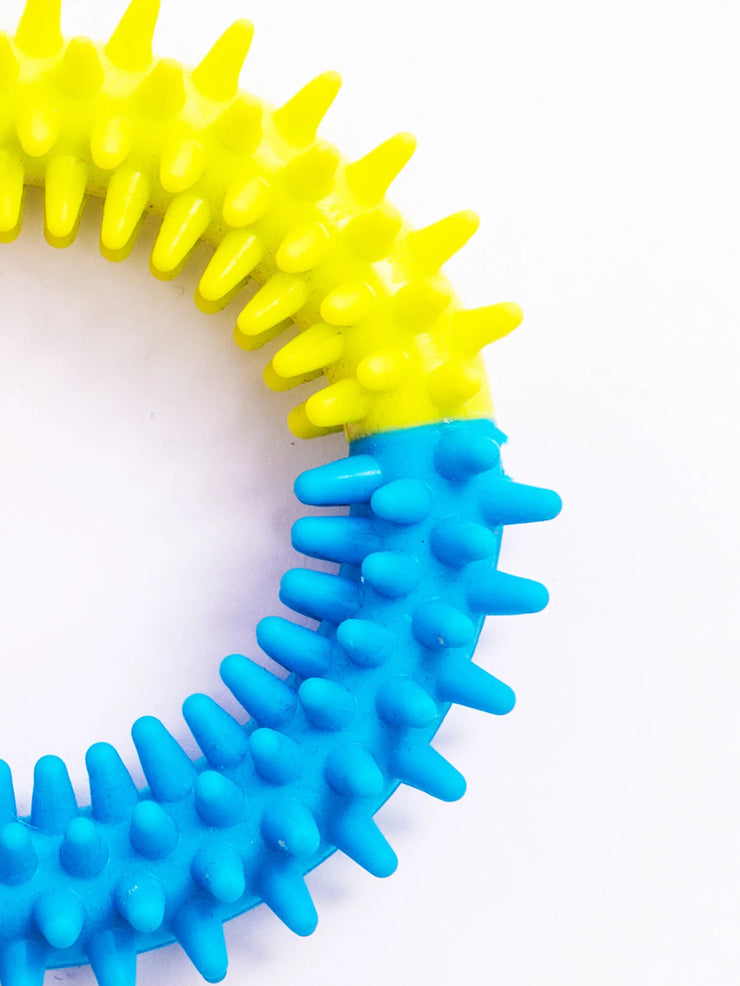2-in-1 Dog Chew Toy Set – Bell Ball & Tri-Color Molar Ring