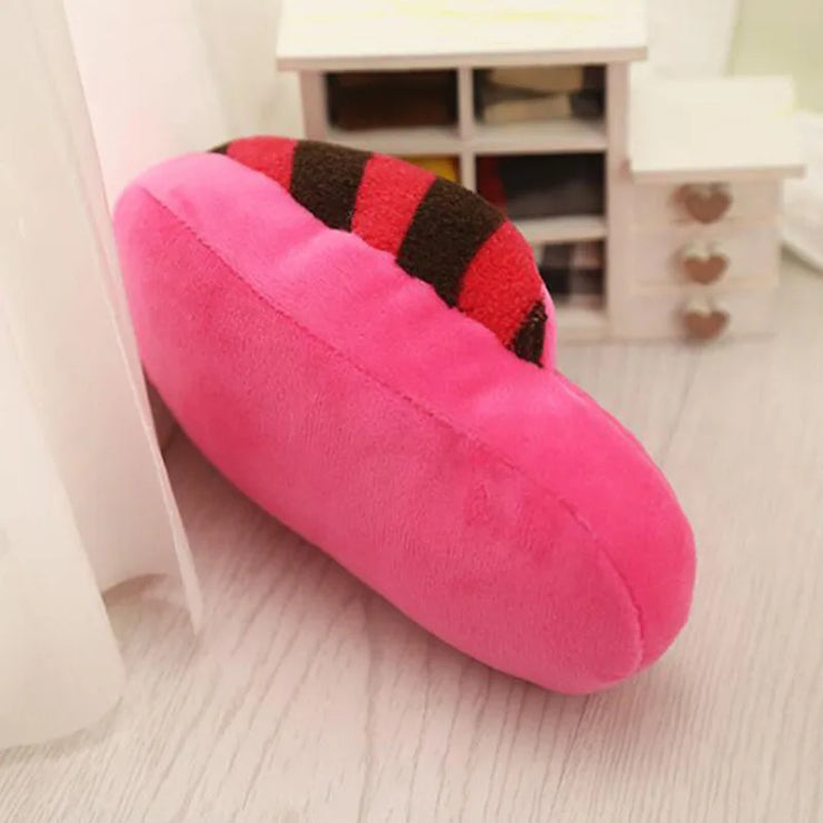 Plush Slipper Squeaky Pet Toy – Chew & Play for Dogs & Cats