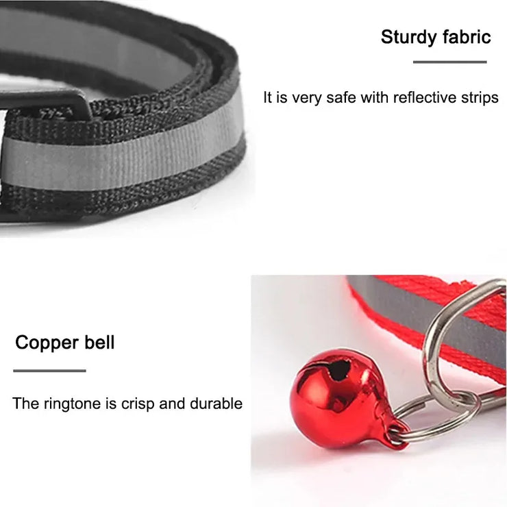 10-Pack Adjustable Cat & Puppy Collars with Bell – Wholesale Set