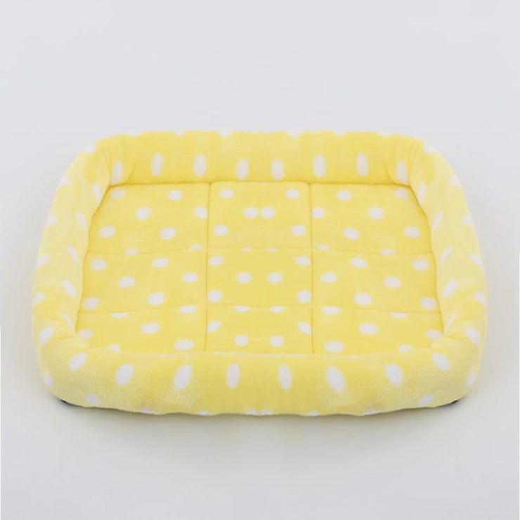 Soft Plush Pet Bed – Square Cat & Dog Sleep Cushion