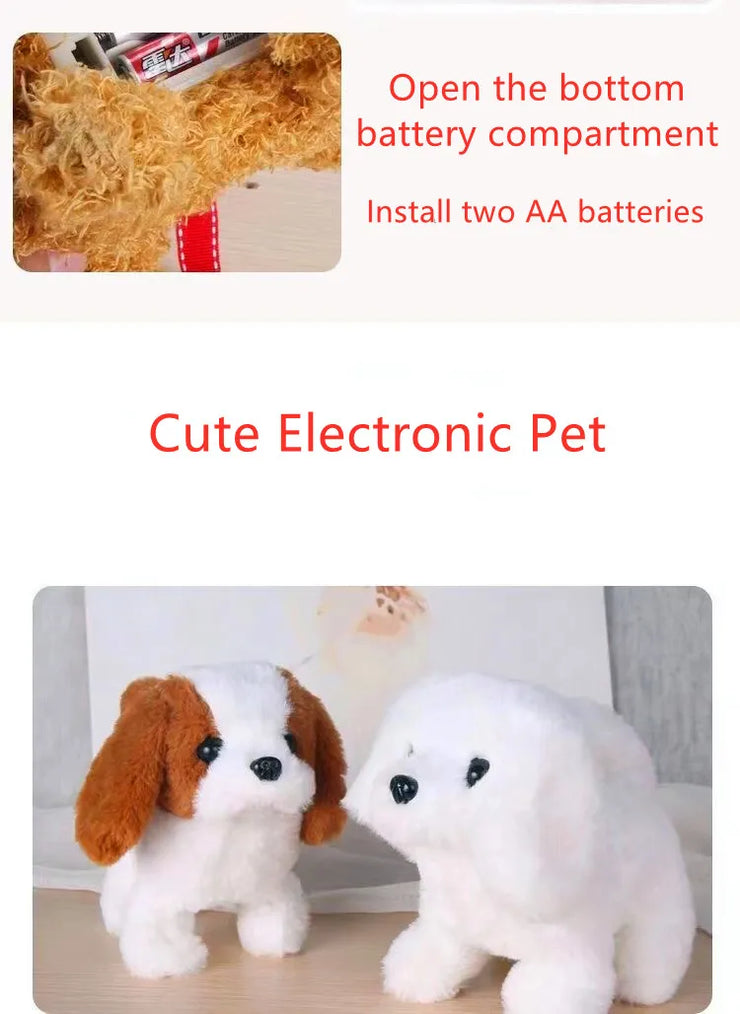 Interactive Plush Puppy Toy – Walking, Barking & Tail Wagging for Kids