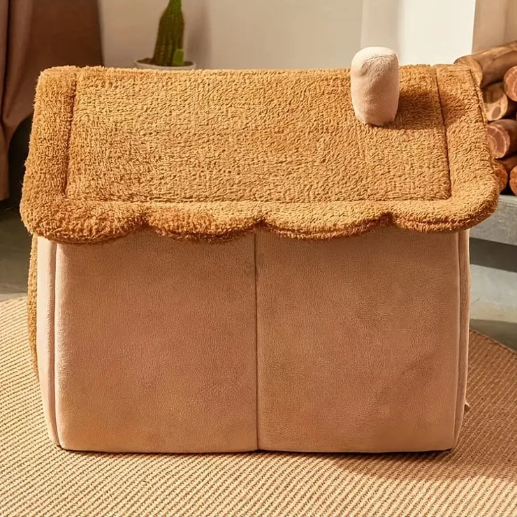Foldable Washable Pet Bed House for Cats & Small Dogs