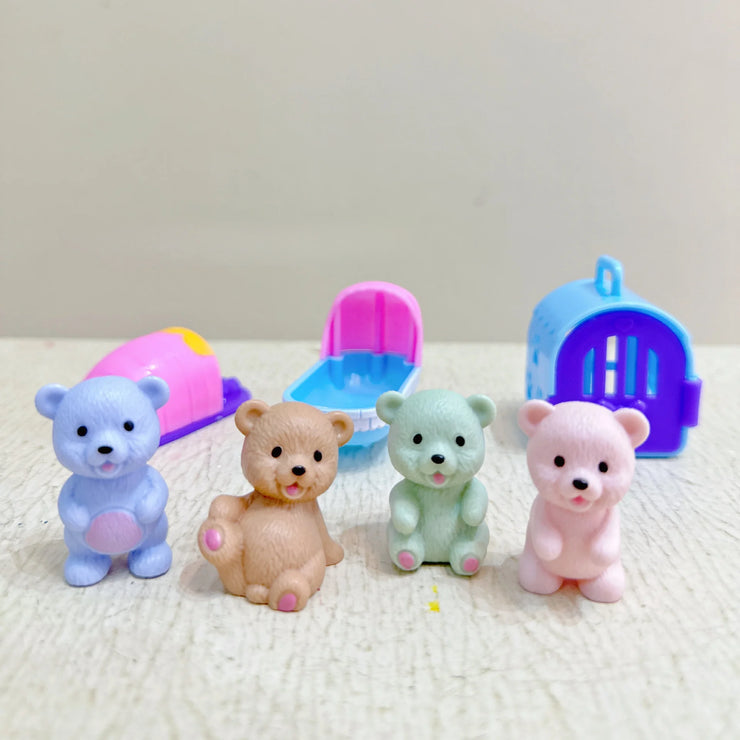 Children’s Playhouse Pet & Teddy Bear Toy Set – Family Scene Play Gift