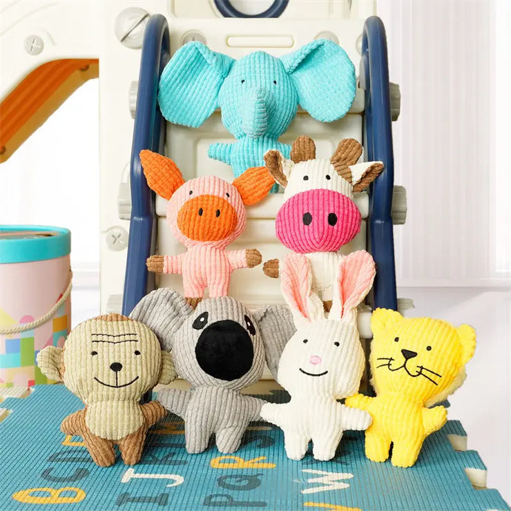 Cute Plush Dog & Cat Toy – Squeaky Chew for Small & Medium Pets