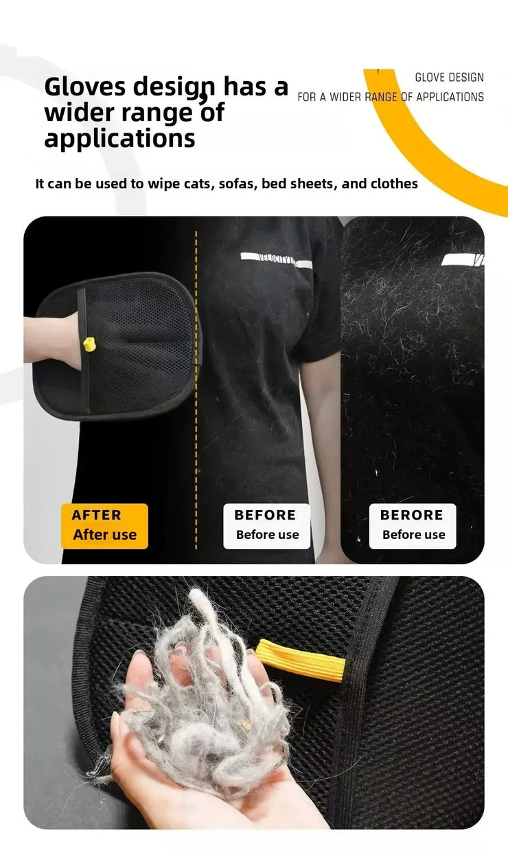 Anti-Static Pet Grooming Gloves – Hair Removal for Cats & Dogs