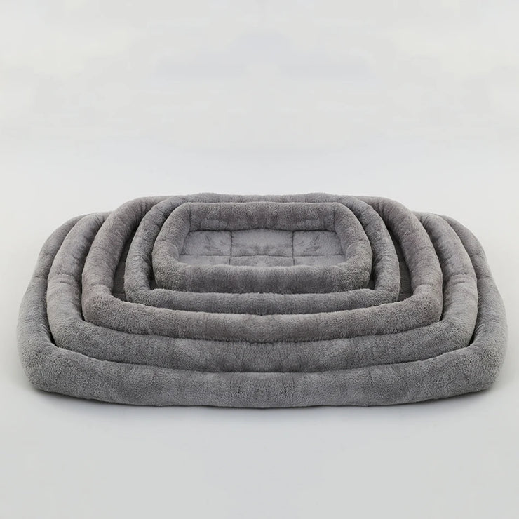 Soft Plush Pet Bed – Square Cat & Dog Sleep Cushion