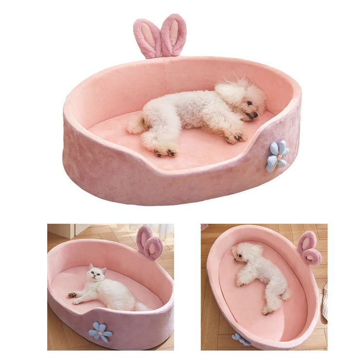 Detachable Washable Pet Bed – Soft All-Season Cat & Dog Bed