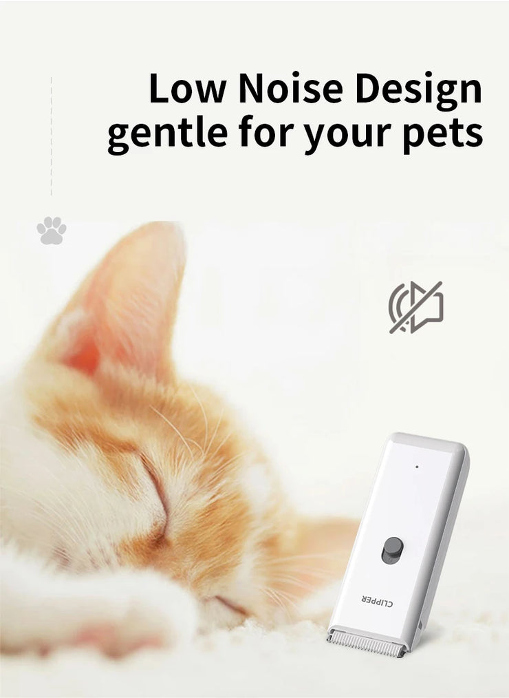 Wireless Electric Pet Clippers – Low-Noise Waterproof Grooming for Cats & Dogs