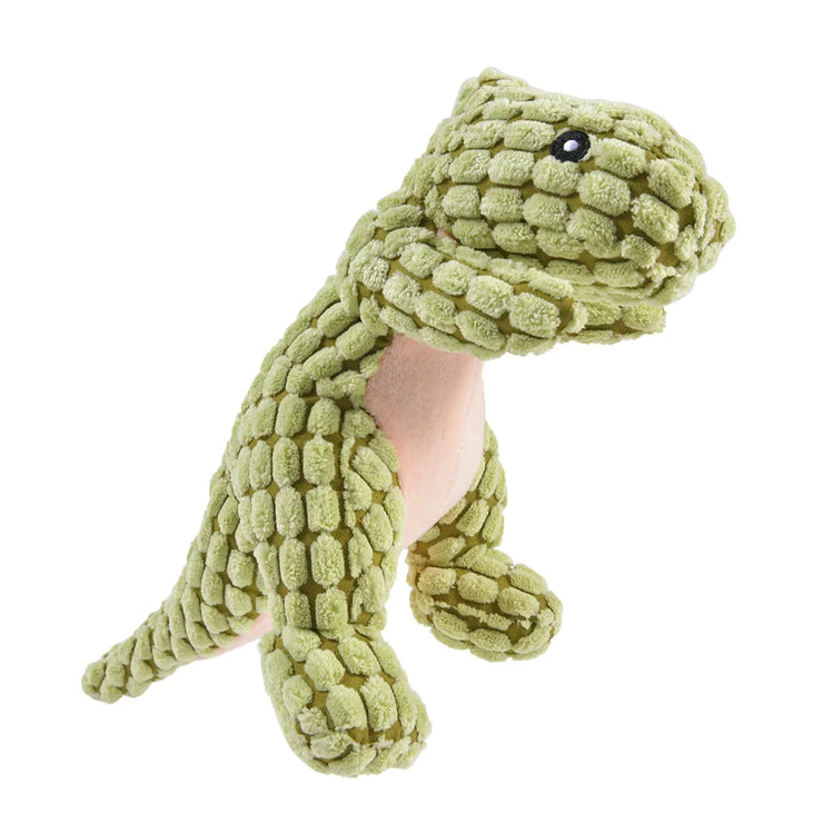 Plush Dinosaur Pet Toy – Interactive Chew Toy for Small Dogs & Cats