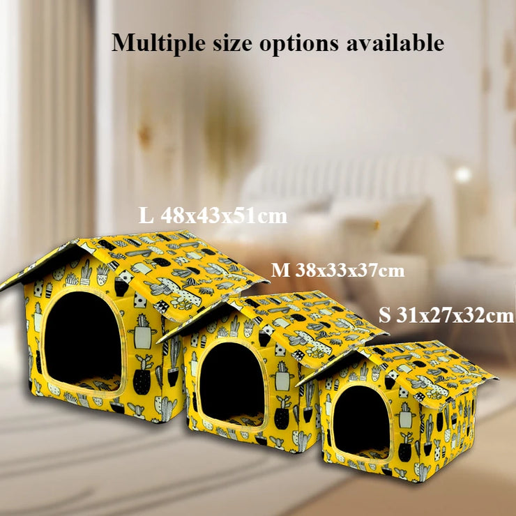 Waterproof Foldable Pet House for Cats & Dogs – Outdoor Use