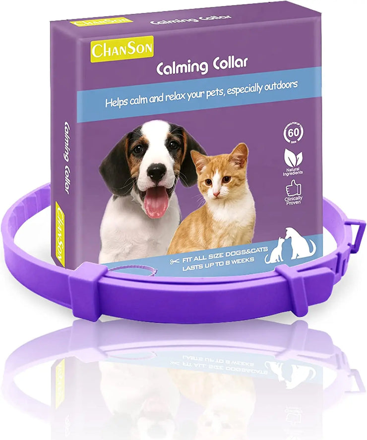 Adjustable Calming Pet Collar – Anxiety-Reducing for Cats & Dogs