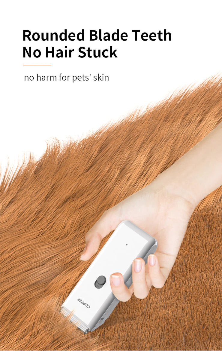 Wireless Electric Pet Clippers – Low-Noise Waterproof Grooming for Cats & Dogs
