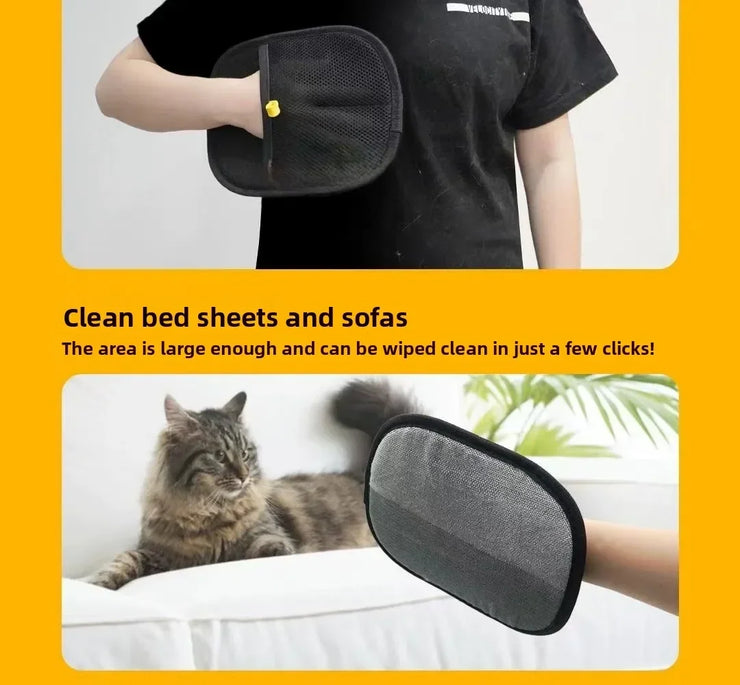 Anti-Static Pet Grooming Gloves – Hair Removal for Cats & Dogs