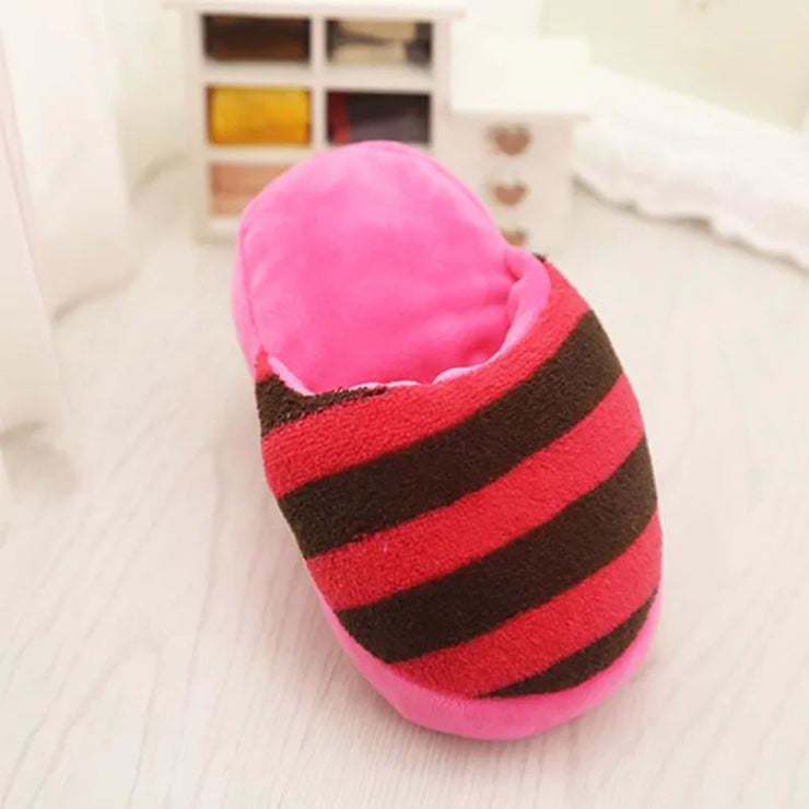 Plush Slipper Squeaky Pet Toy – Chew & Play for Dogs & Cats
